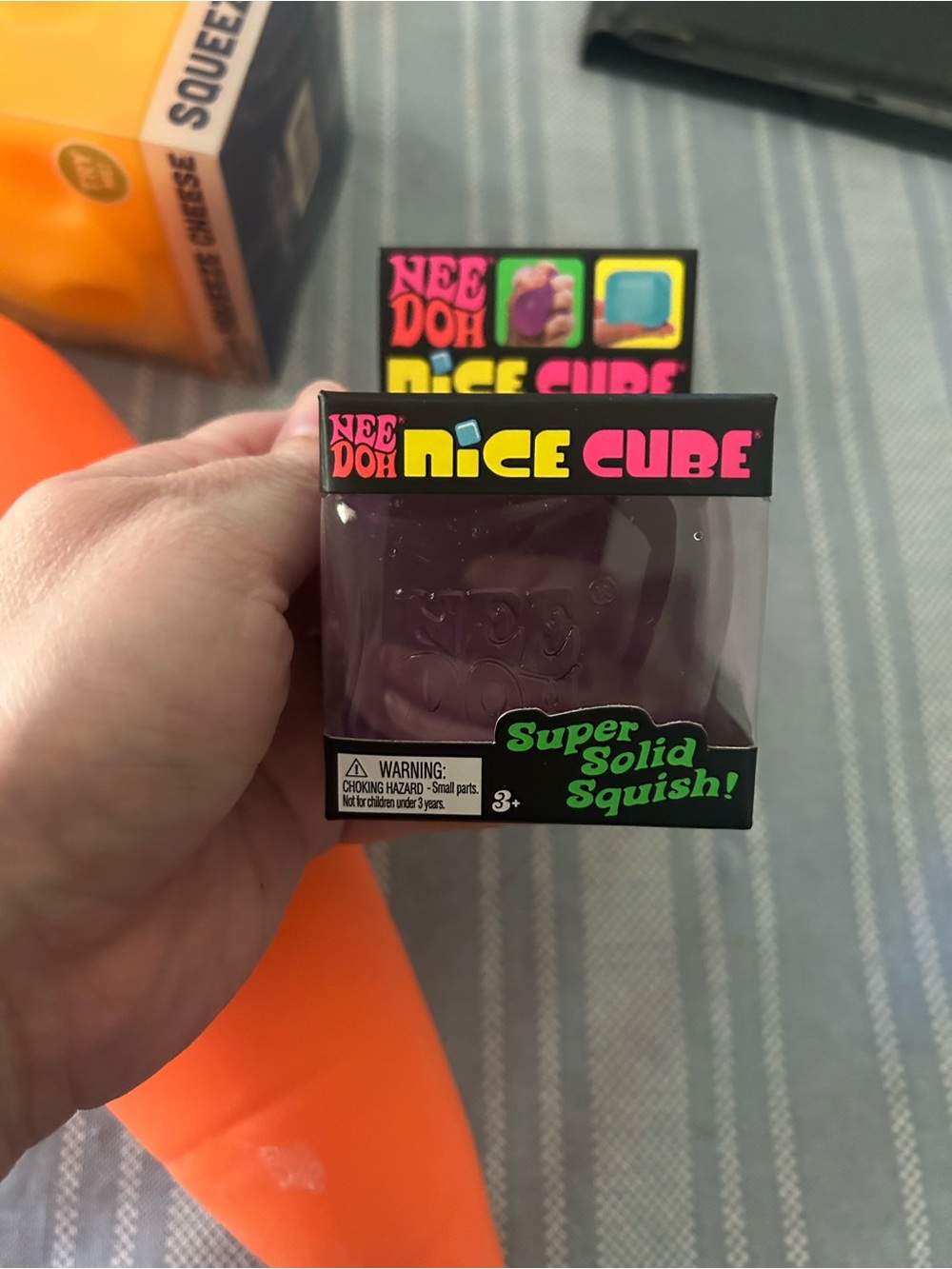 NeeDoh Nice Cube Purple Super Solid Squish Toy